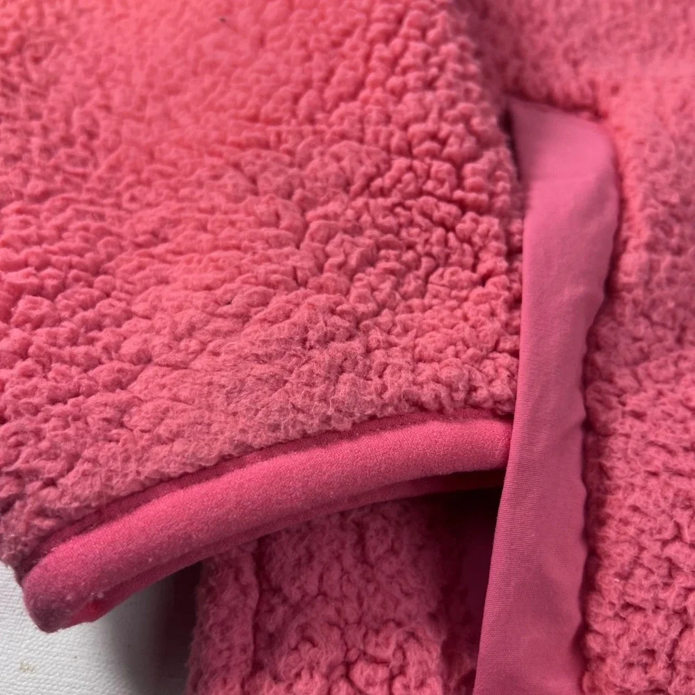 Columbia Coral Pink Fuzzy Fleece Jacket XL Full‎ Zip Girls Outdoor, Cozy READ